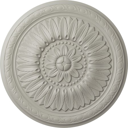 Temple Ceiling Medallion (Fits Canopies up to 9 1/4"), Hand-Painted Pot of Cream, 24"OD x 1 5/8"P